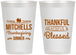 Personalized Thanksgiving 12 oz Frosted Cups - Thankful Blessed | 260032