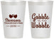 Personalized Thanksgiving 12 oz Frosted Cups - Gobble Til You Wobble | 260034