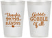 Personalized Thanksgiving 12 oz Frosted Cups - Gobble Gobble | 260044