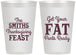 Personalized Thanksgiving 12 oz Frosted Cups - Fat Pants Ready | 260045