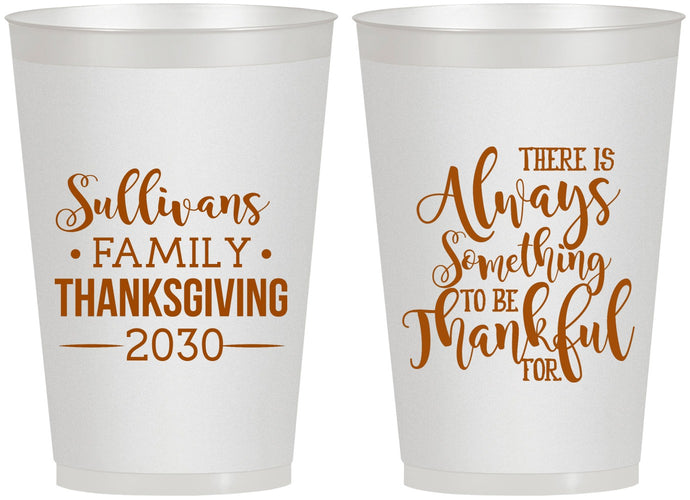 Personalized Thanksgiving 12 oz Frosted Cups - Thankful | 260048