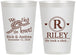 Personalized Wedding 12 oz Frosted Cups - We Tied The Knot | 263