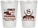 Personalized Wedding 12 oz Frosted Cups - Finally Pull The Trigger | 264