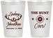 Personalized Wedding 12 oz Frosted Cups - The Hunt Is Over | 266