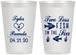 Personalized Wedding 12 oz Frosted Cups - Two Less Fish In The Sea | 270