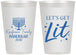 Personalized Hanukkah 12 oz Frosted Cups - Lets Get Lit | 270020