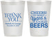 Personalized Wedding 12 oz Frosted Cups - Cheers Years Cold Beers | 271