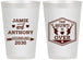 Personalized Wedding 12 oz Frosted Cups - The Hunt Is Over | 272