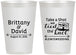 Personalized Wedding 12 oz Frosted Cups - Take A Shot We Tied The Knot | 277