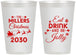 Personalized Christmas 12 oz Frosted Cups - Eat Drink And Be Jolly | 280010