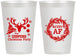 Personalized Christmas 12 oz Frosted Cups - Merry Af | 280014