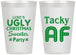 Personalized Christmas 12 oz Frosted Cups - Tacky Af | 280021