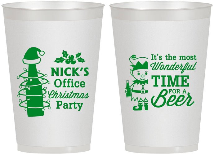 Personalized Christmas 12 oz Frosted Cups - Elf | 280029