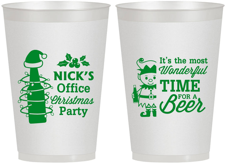 Personalized Christmas 12 oz Frosted Cups - Elf | 280029