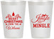 Personalized Christmas 12 oz Frosted Cups - Jingle And Mingle | 280034