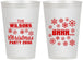 Personalized Christmas 12 oz Frosted Cups - Snowflakes | 280042