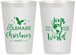 Personalized Christmas 12 oz Frosted Cups - Joy To The World | 280045