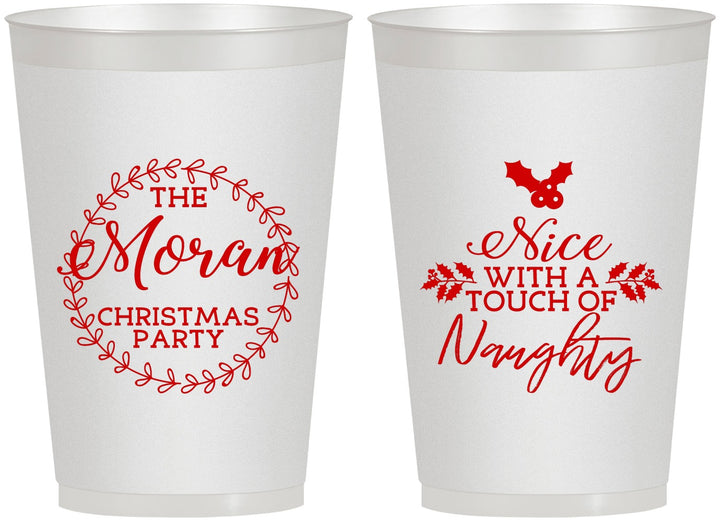 Personalized Christmas 12 oz Frosted Cups - Touch Of Naughty | 280048