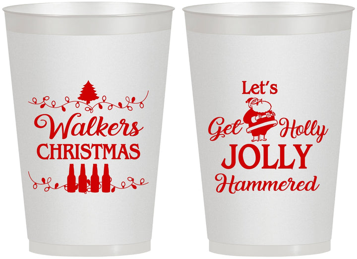 Personalized Christmas 12 oz Frosted Cups - Let Is Snow | 280050