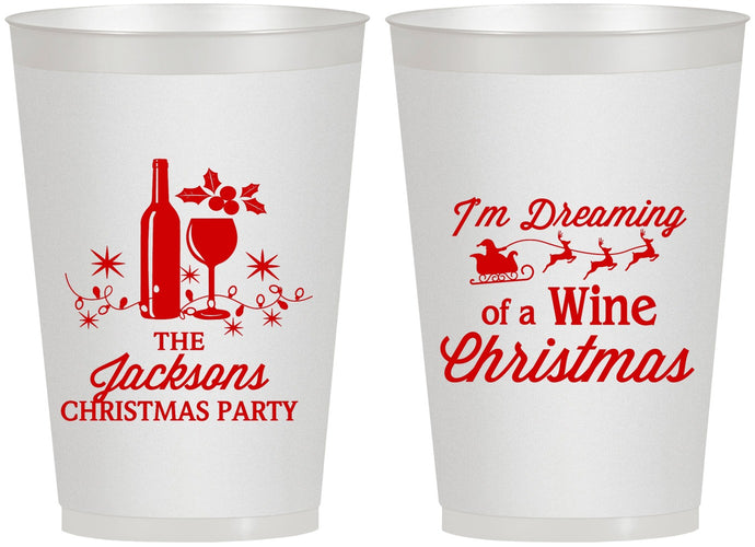 Personalized Christmas 12 oz Frosted Cups - Bah Hum Bug | 280056