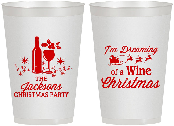 Personalized Christmas 12 oz Frosted Cups - Bah Hum Bug | 280056