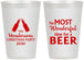 Personalized Christmas 12 oz Frosted Cups - Wonderful Time For A Beer | 280064