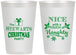 Personalized Christmas 12 oz Frosted Cups - Naughty Or Nice | 280069