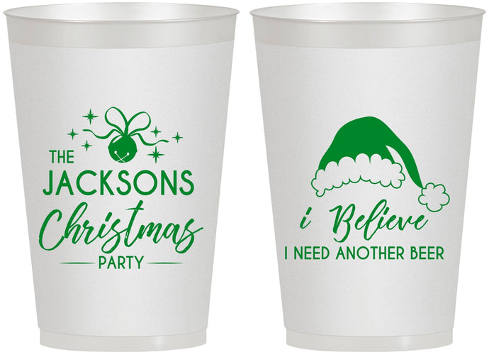 Personalized Christmas 12 oz Frosted Cups - Santa Claus | 280085
