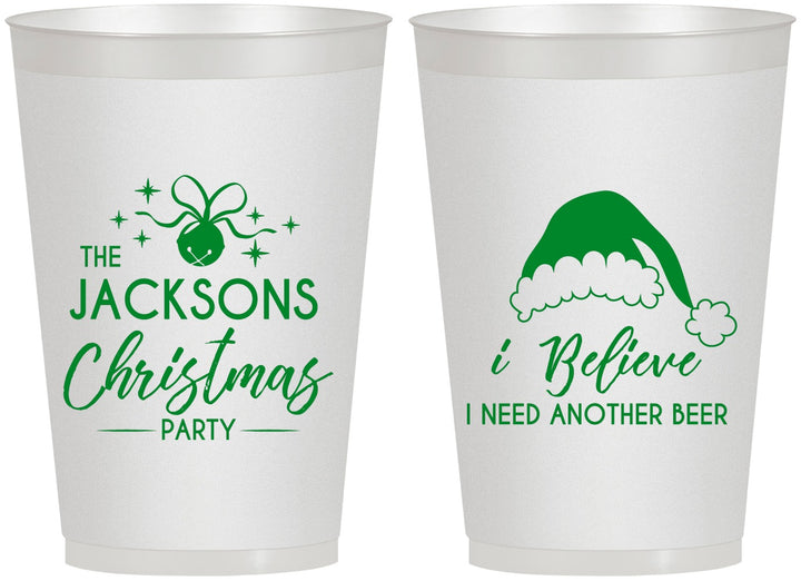 Personalized Christmas 12 oz Frosted Cups - Santa Claus | 280085