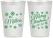 Personalized Christmas 12 oz Frosted Cups - Snowflakes | 280089