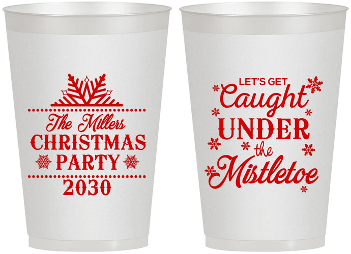 Personalized Christmas 12 oz Frosted Cups - Mistletoe | 280092