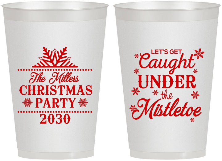 Personalized Christmas 12 oz Frosted Cups - Mistletoe | 280092