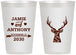 Personalized Wedding 12 oz Frosted Cups - Deer | 282