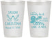 Personalized Wedding 12 oz Frosted Cups - Sandy Feet Salty Kisses | 291