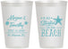 Personalized Wedding 12 oz Frosted Cups - Started On The Beach | 295