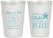 Personalized Wedding 12 oz Frosted Cups - Started On The Beach | 298