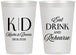 Personalized Rehearsal Dinner 12 oz Frosted Cups - Eat Drink Rehearse | 30000