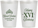 Personalized 16th Birthday 12 oz Frosted Cups - Tiara | 300002