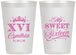 Personalized 16th Birthday 12 oz Frosted Cups - Tiara | 300003