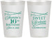 Personalized 16th Birthday 12 oz Frosted Cups - String Lights | 300009