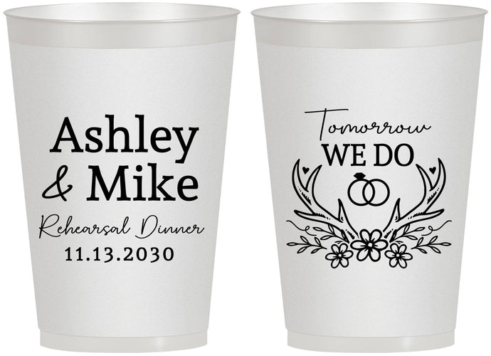 Personalized Rehearsal Dinner 12 oz Frosted Cups - Tomorrow We Do | 30002