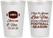 Personalized Wedding 12 oz Frosted Cups - Football | 302