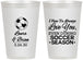 Personalized Wedding 12 oz Frosted Cups - Soccer | 307