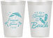 Personalized Wedding 12 oz Frosted Cups - Started On The Beach | 310