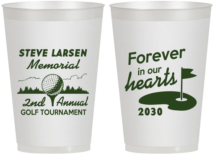 Personalized Memorial 12 oz Frosted Cups - Forever In Our Hearts | 310006