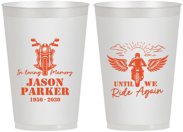 Personalized Memorial 12 oz Frosted Cups - Until We Ride Again | 310016