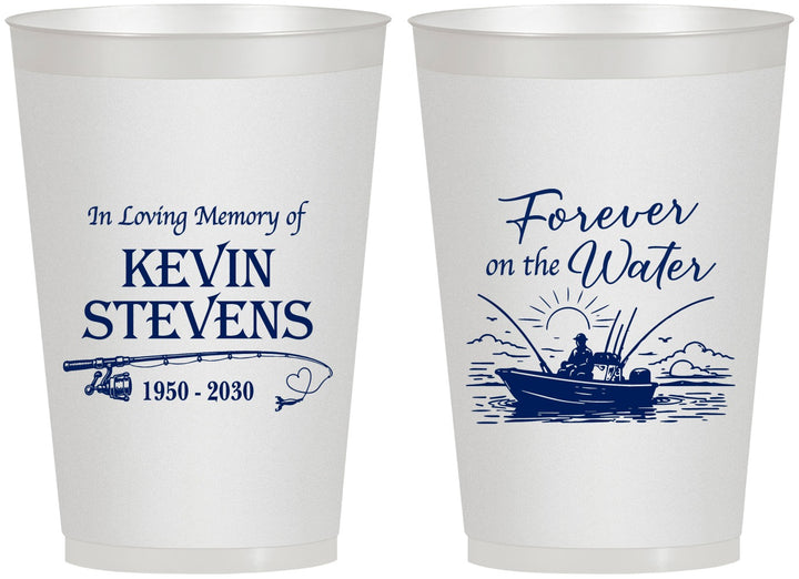 Personalized Memorial 12 oz Frosted Cups - Forever On The Water | 310019