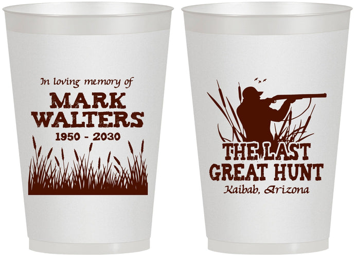 Personalized Memorial 12 oz Frosted Cups - The Last Great Hunt | 310020
