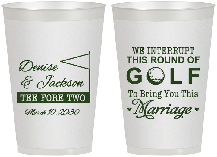 Personalized Wedding 12 oz Frosted Cups - We Interrupt Golf | 315