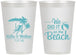 Personalized Wedding 12 oz Frosted Cups - We Did It On The Beach | 317